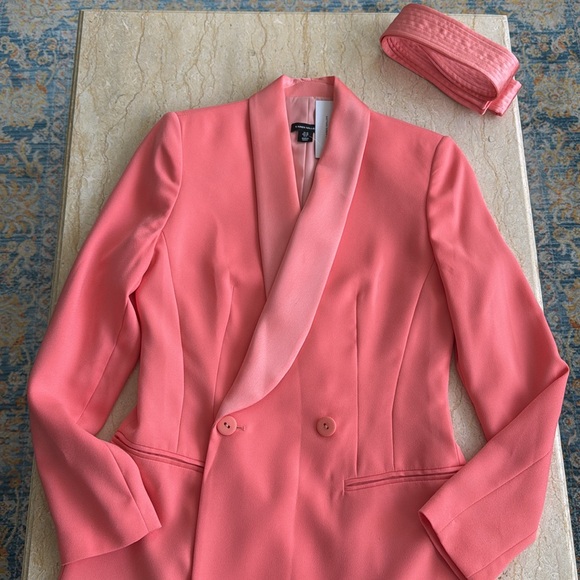 NWT Karen Millen Tailored Tuxedo Wrap Mini Dress. - Picture 11 of 12